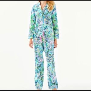 Lilly Pulitzer Lilly’s House Pajamas Top & Pant XL XXL